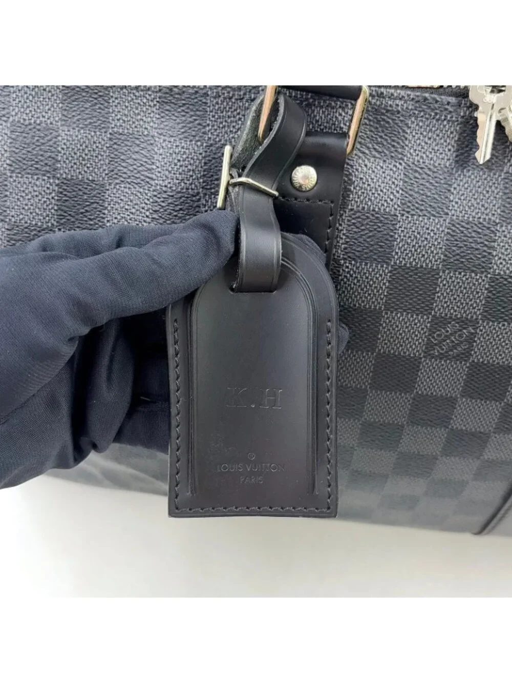 Louis Vuitton Keepall Bandouliere 45 Damier Graphite Leather